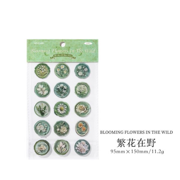 Wax Seal Resin Drip Stickers - Time Box Series
