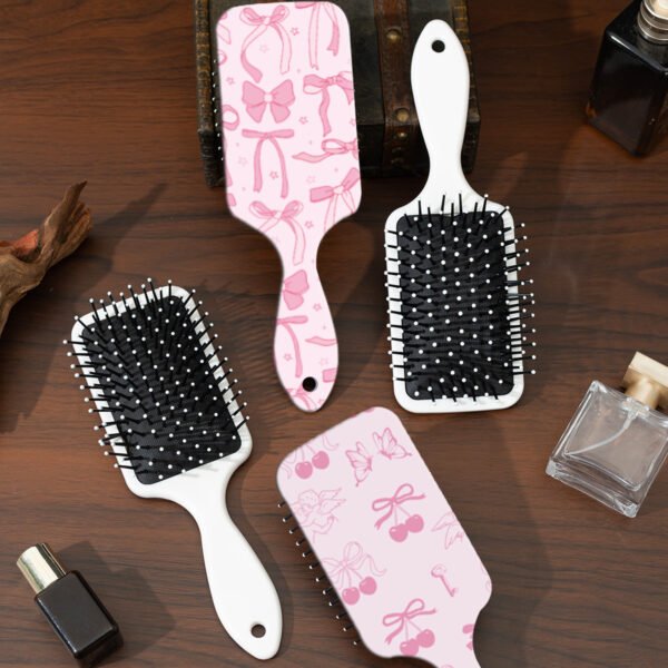Cute Bear Bow Air Cushion Hair Comb - Cartoon Portable Detangling Comb