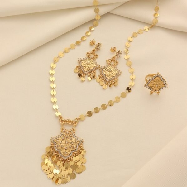 Ethnic Style Tassel Necklace 3-Piece Jewelry Set