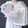 Soap Rose & Baby's Breath Bouquet with Fairy Lights Gift Set