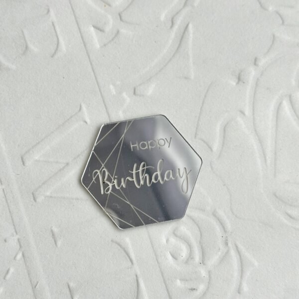 10 Laser-Marked Acrylic Cake Decoration Toppers