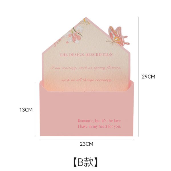 Valentine's Day Envelope Flower Box - DIY Bouquet Packaging