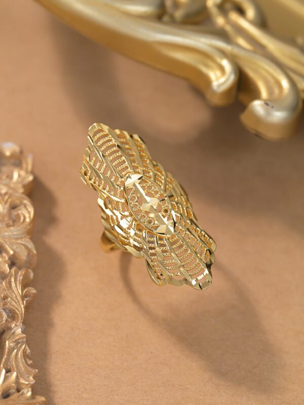 Dubai Style Hollow Exaggerated Adjustable Ring