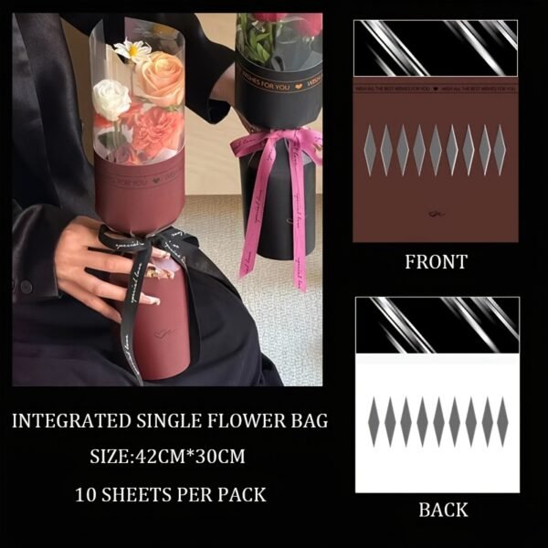 Mother's Day Floral Bouquet Wrapping Paper Sheets (10-Pack)