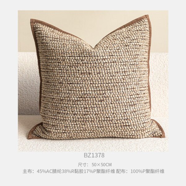 Vintage Wabi-Sabi Style Handmade Rope Knotted Throw Pillow