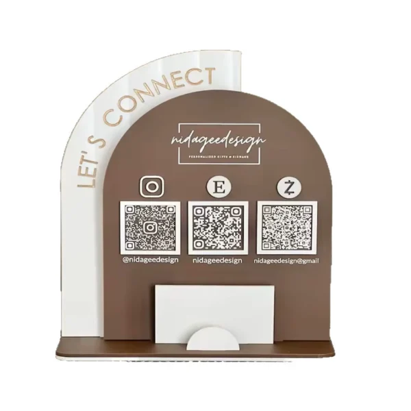 Acrylic Scan-to-Pay QR Code Counter Stand