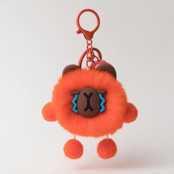 Cute Fuzzy Animal Bag Charm Keychain