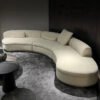 Italian Curved Sofa - Modern Light Luxury Frosted Velvet