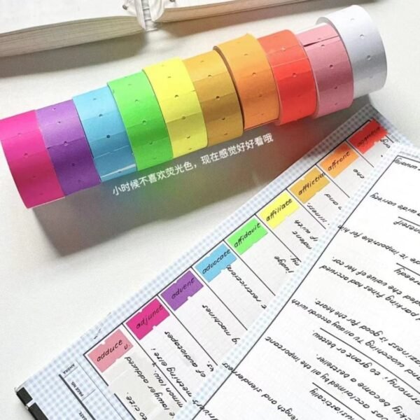 O1CN01R9KNQn2DuSYPAWljy_3000218669-0-cib Colorful Handwritten Index Label Tape, Sticky Note Roll