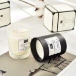 Scented Candle in Frosted Glass Jar - Nordic Style Gift Candle