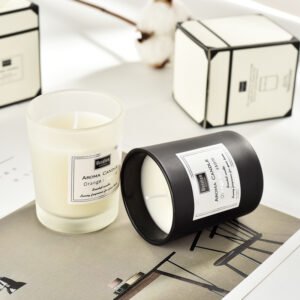 Scented Candle in Frosted Glass Jar - Nordic Style Gift Candle
