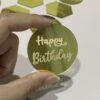 10 Laser-Marked Acrylic Cake Decoration Toppers