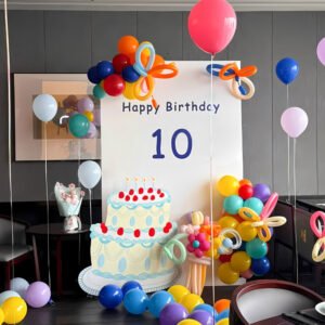 Ensemble de décoration de ballons et de planches KT pour fête d'anniversaire pour enfants