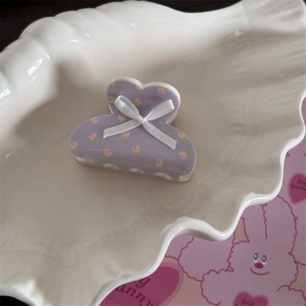 O1CN01SJFn2b2A6aTpTWiYy_3192968154-0-cib Cute Floral Bow Hair Claw Clip - Small Shark Clip for Half-Up Hairstyles