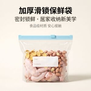 Thickened Food-Grade Zipper Storage Bags – Fresh-Keeping Freezer Bags