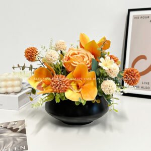 Artificial Potted Plant - Faux Greenery Arrangement for Table & Console