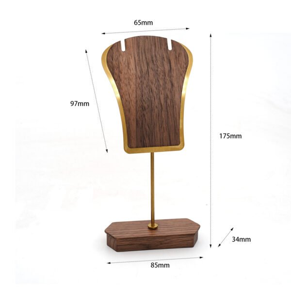 Copper Wood Jewelry Display Stand - Necklace & Earring Photography Prop