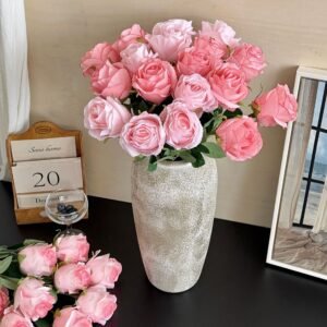 Silk Bulgarian Rose Stems — Single Head Artificial Flowers