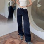 Women's Dungarees - Wide-Leg Cotton Twill Bib Overalls