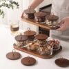Glass Snack Bowls with Lids - Japanese Style Dried Fruit Serving Set