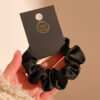 French Satin Hair Tie, Classic Solid Color Hair Ring