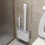 Silicone Toilet Brush with Wall-Mounted Base