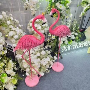 Iron Flamingo Garden Ornaments — Outdoor Sculpture and Wedding Display Props