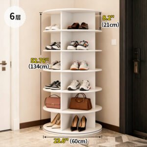 360-Degree Rotating Multi-Layer Shoe Rack