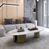 Irregular-Shaped Stone Coffee Table - Light Luxury Designer
