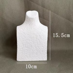Textured Portrait Bust Necklace Display Stand - Jewelry Pendant Holder