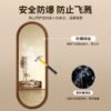 Arched Full-Length Wall Mirror - Wood-Frame Dressing Mirror
