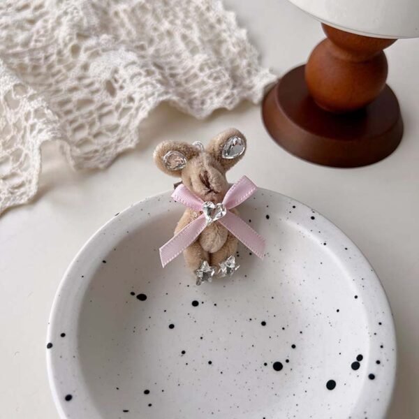 Cute Bear & Bunny Plush Brooch Pin
