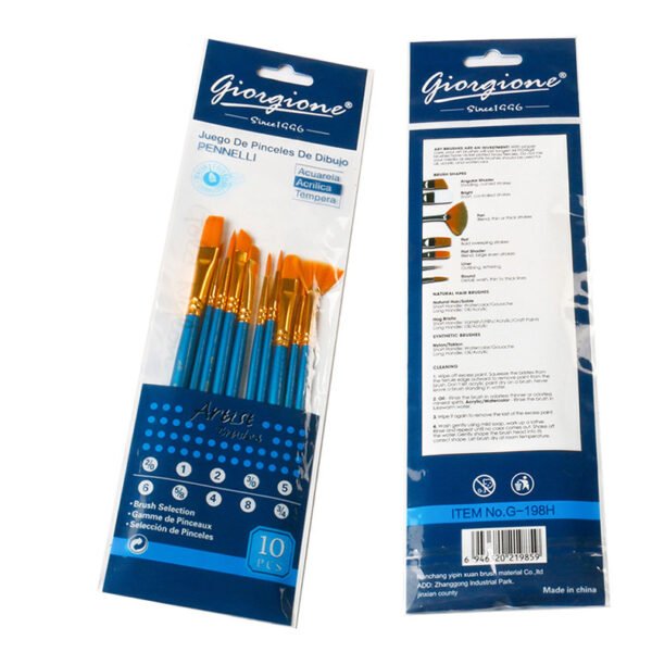 10-Piece Nylon Paint Brush Set