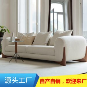 Japandi Fabric Sofa - Nordic Log Frame, Single to Three Seat