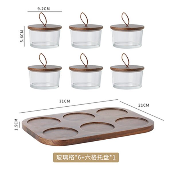 Glass Snack Bowls with Lids - Japanese Style Dried Fruit Serving Set