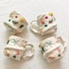 Shell & Conch Ceramic Coffee Cup and Saucer — Hand-Painted Retro Set