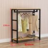 Clothing Store Display Rack - Floor-Standing Garment Rail System for Shops and Boutiques