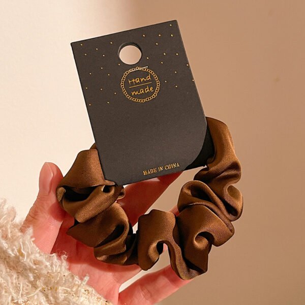 French Satin Hair Tie, Classic Solid Color Hair Ring