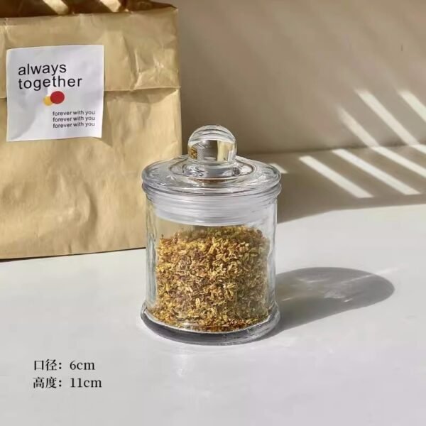 Transparent Glass Sealed Storage Jar - Food Grade