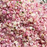 Artificial Flower Curtain String - Hanging Floating Flower Decoration, 20pc + 10m Line
