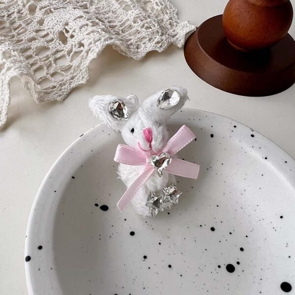 Cute Bear & Bunny Plush Brooch Pin