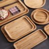 Japanese Bamboo Serving Trays - Round, Square & Rectangular Tea Trays