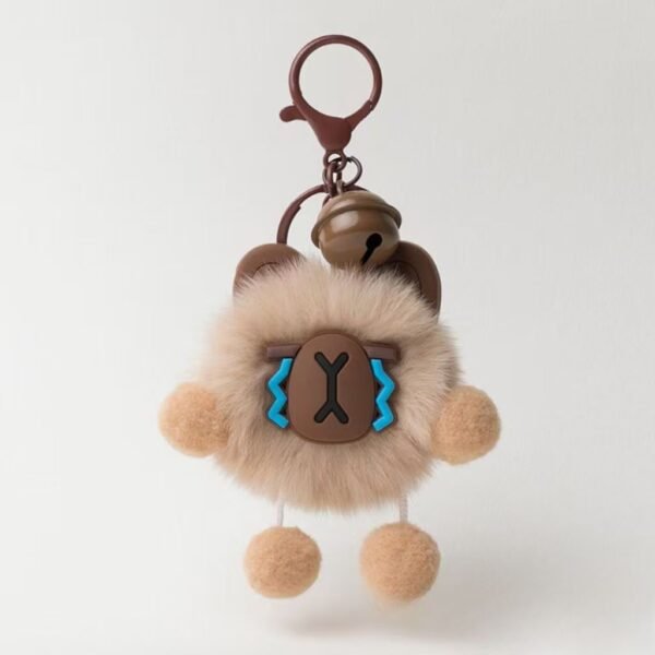 Cute Fuzzy Animal Bag Charm Keychain