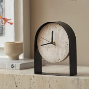 Light Luxury Desktop Decorative Clock - Modern Office & Study Accent