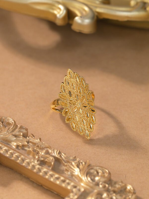 Dubai Style Hollow Exaggerated Adjustable Ring