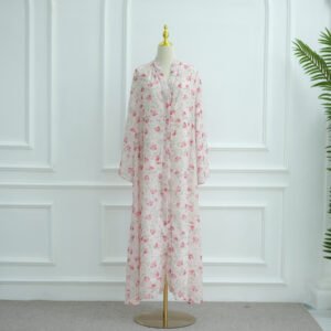 Loriya Printed Double-Layer Chiffon Cardigan LR1067