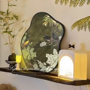 Medieval-Style Crystal Porcelain Desktop Painting - Retro Art Ornament (10in)