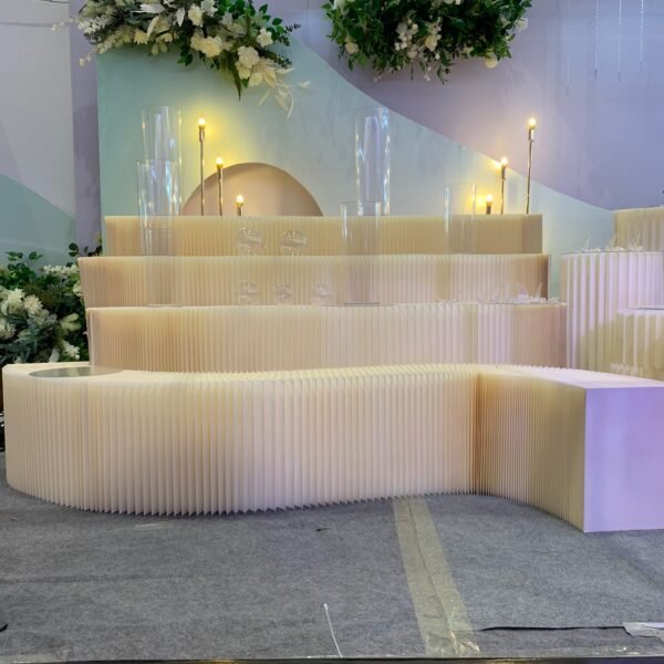 Honeycomb Paper Folding Display Column — Retail & Event Plinth