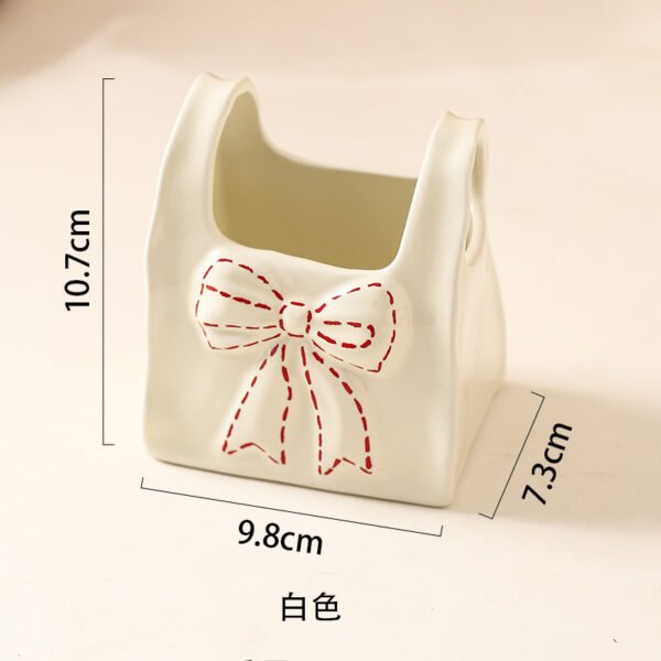 O1CN01cWsxjD1fsuIYaOCPl_2218038184063-0-cib Bow-Shaped Ceramic Desktop Pen Holder & Storage Box