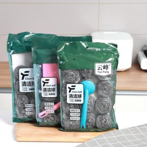 Stainless Steel Wire Cleaning Ball Set – Kitchen Pot & Pan Scrubber
